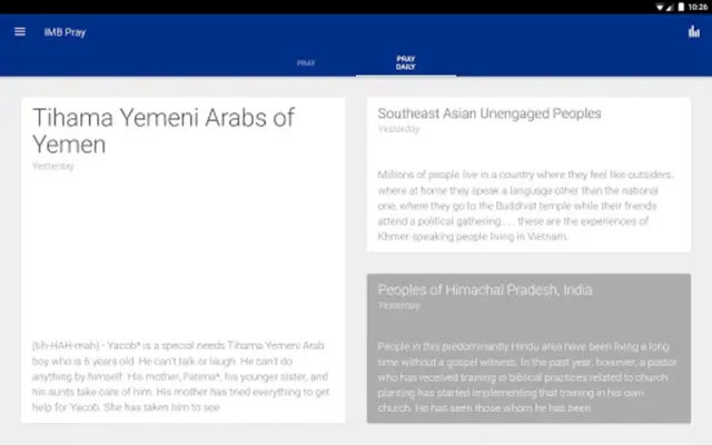 IMB Pray android App screenshot 0