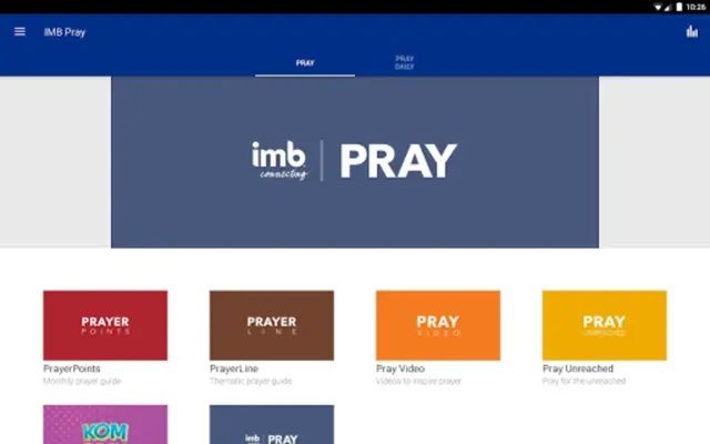 IMB Pray android App screenshot 1