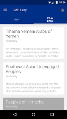 IMB Pray android App screenshot 4